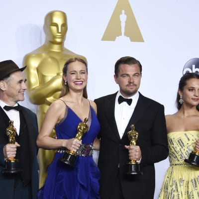 Oscarsvinnarna mark Rylance, Vrien Larson, Leonardo DiCaprio, Alicia Vikander