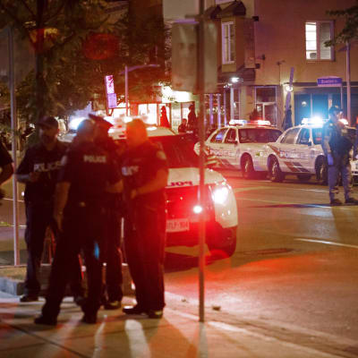 Bild från händelseplatsen i Toronto.