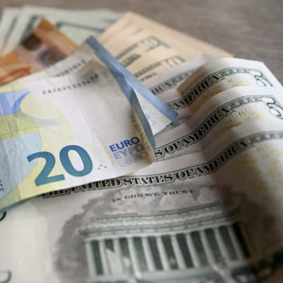 Eurosedel  och dollarsedel