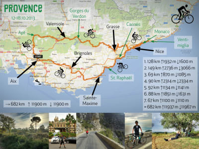 Kaj Arnö cyklar Provence runt.