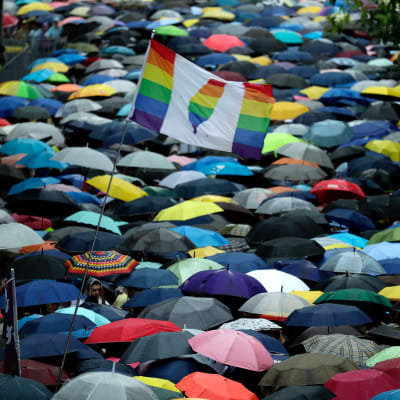 Demonstration för samkönade äktenskap i Taiwan.