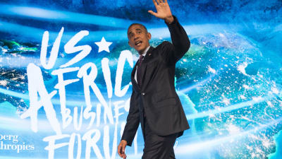 Barack Obama talade vid  US-Africa Business Forum.