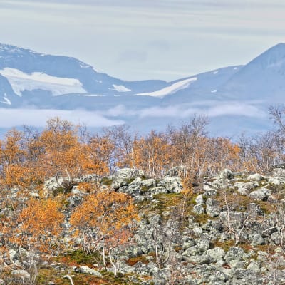 Landskap i Kilpisjärvi i Lappland den 11 september 2016.