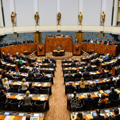 Riksdagen samlad under budgetförhandlingarna 20 september.