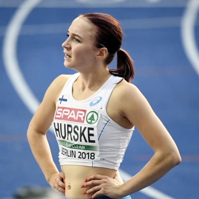 Reetta Hurske under friidrotts-EM i Berlin.