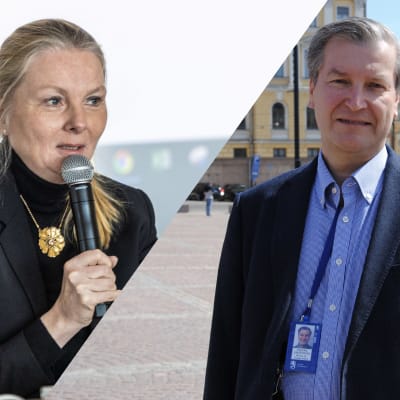 Bildkollage på Nicola Clase, Sveriges ambassadör i Finland och diplomaten Stefan Lindström 