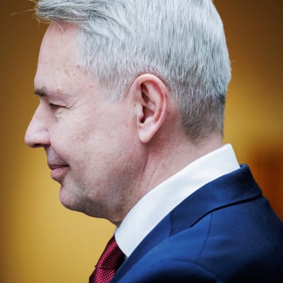 Pekka Haavisto (vihr.) piti tiedotustilaisuuden 8. kesäkuuta.