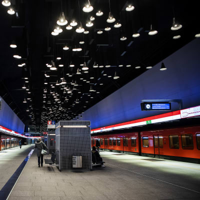 Lauttasaaren metroasema.
