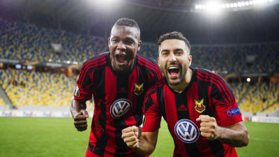 Salisu Abdullahi Gero och Saman Ghoddos, Östersund, hösten 2017.