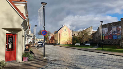Den estniska staden Hapsals centrum.