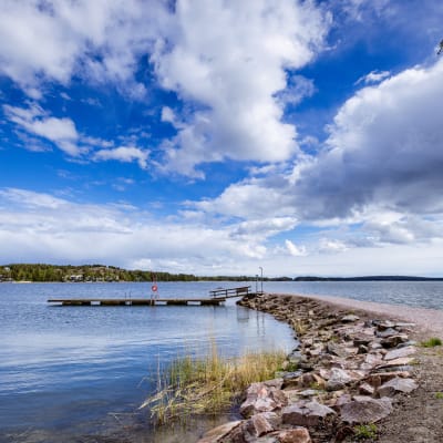 Klobbens badstrand i Sökö i Esbo.