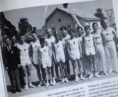 Eugen Ekman och Vasa IS gymnaster i Mariehamn 1956