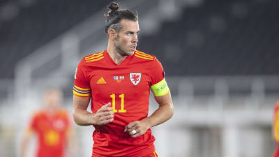 Gareth Bale i en match mot Finland.