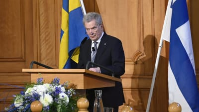 President Niinistö i svenska riksdagen.