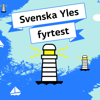  Fyrar ritade i vektorgrafik i Finska viken.