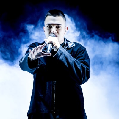 Den svenska artisten Liamoo under genrepet till Melodifestivalen i Göteborg 2018