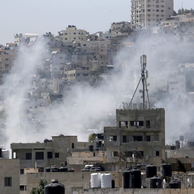 Bombangrepp mot Jenin på Västbanken