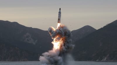 Sydkorea vill bland annat skydda sig mot nordkoreanska missiler som denna som avfyras från u-båtar