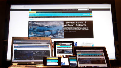 Svenska Yles betatjänst på olika plattformer från mobiltelefoner till tv-skärm