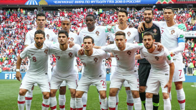 Portugals startelva mot Marocko.