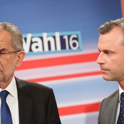 Alexander van der Bellen och Norbert Hofer, presidentvalskandidater i Österrike