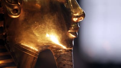 Tutankhamons mask på Egyptiska museet i Kairo 24.1.2015