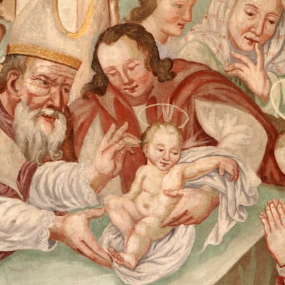 Målning av Jesu omskärelse.