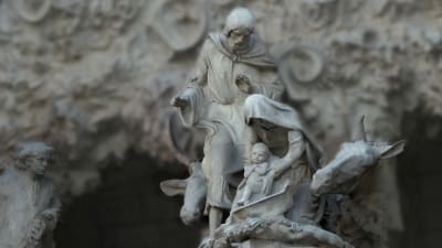 Detalj från kyrkan Sagrada Familia i Barcelona.