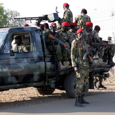 Regerigssoldater i Juba i Sydsudan