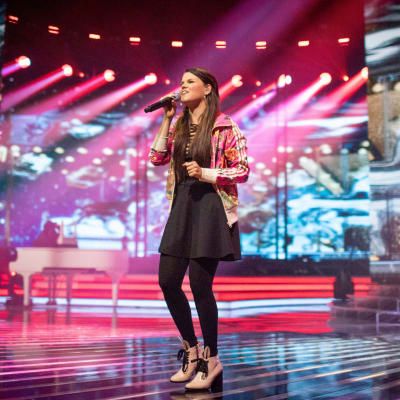 Saara Aalto övade fredagen 2 december inför X Factors semifinal.