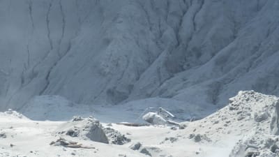 Vulkanutbrott på White Island utanför Nordön på Nya Zeeland. 
