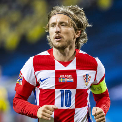 Kroatian jalkapallomaajoukkueen tähtipelaaja Luka Modric