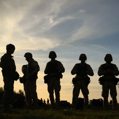 Ukrainska soldater under utbildning i Durrington, i södra England, den 11 oktober. 