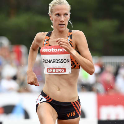Camilla Richardsson på 3000 meter hinder i Kalevaspelen 2018.