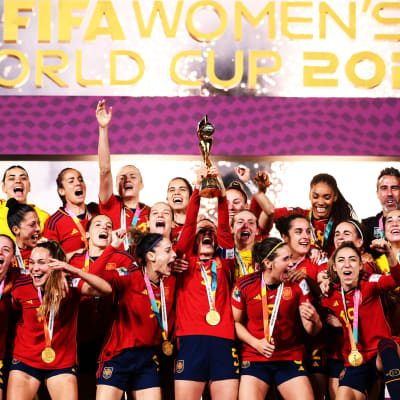 Spanien firar sitt VM-guld 2023.