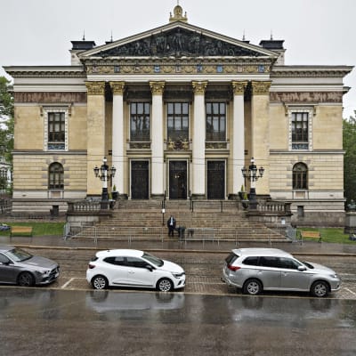 Hallitusneuvottelut jatkuivat Säätytalolla Helsingissä 26. toukokuuta 2023.