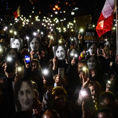 Protester på Malta.