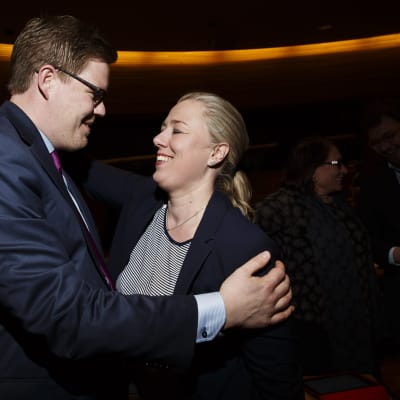 De socialdemokratiska riksdagsledmöterna Antti Lindtman och Jutta Urpilainen