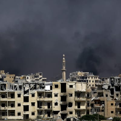 Bombning av den syriska staden al-Raqqa 14.8.2017.