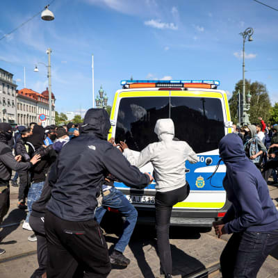 Oroligt i Göteborg vid demonstration 7.6.2020