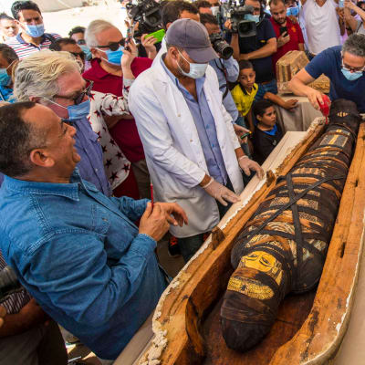 Mumier hittades i träsarkofager i Egypten