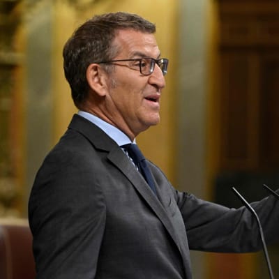 Oppositionsledaren för Partido Popular (PP) premiärministerkandidaten Alberto Nunez Feijóo. 