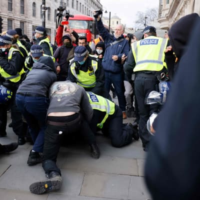 Demonstration mot poliser. London 3.4.2021