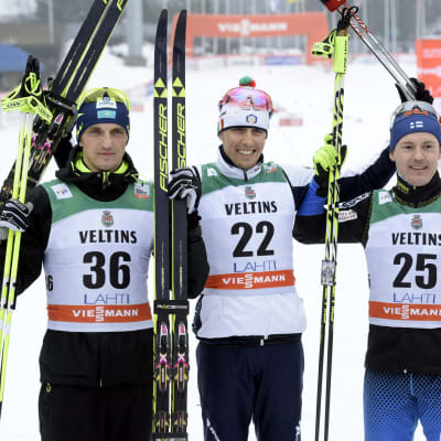 Poltaranin, de Fabiani och Jauhojärvi på pallen.