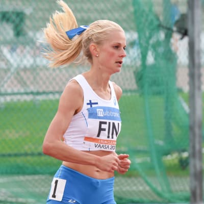 Karin Storbacka i lag-EM i Vasa 2017.