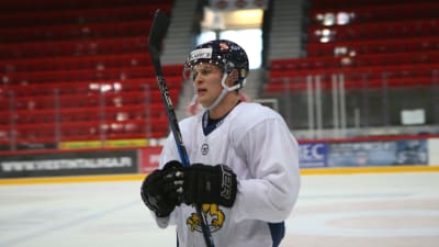 Kasper Björkqvist på Lejonens träningar, april 2018.