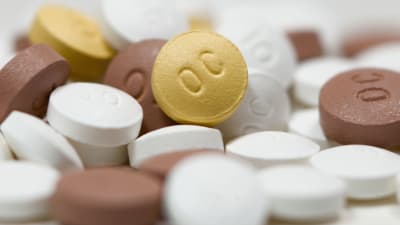Bild på oxycontin piller. 