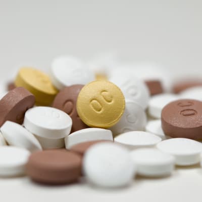 Bild på oxycontin piller. 