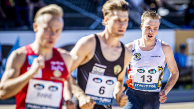 Niklas Heikkilä i farten under Kalevaspelen 2020.