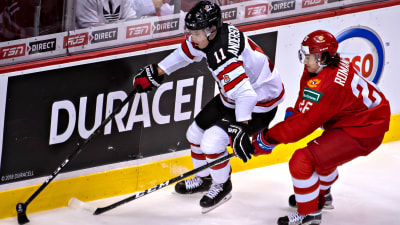 Jarret Anderson-Dolan är en av tre kanadensare i JVM-laget som spelat i NHL i höst.
